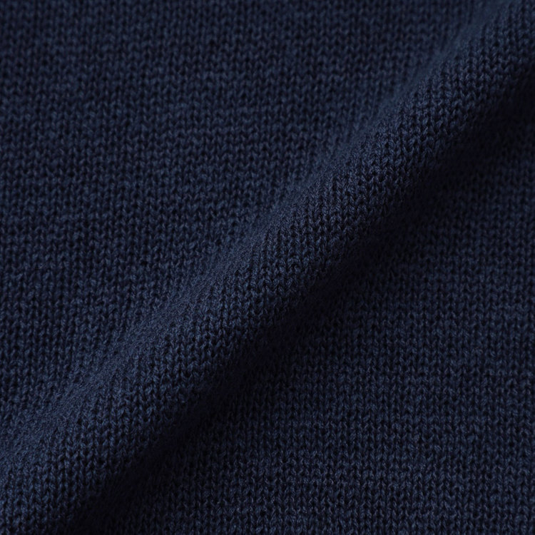 スーツセレクト 【RBC】【半袖】リネンコットンブレンドクルーネックニット/ネイビー 紺中間