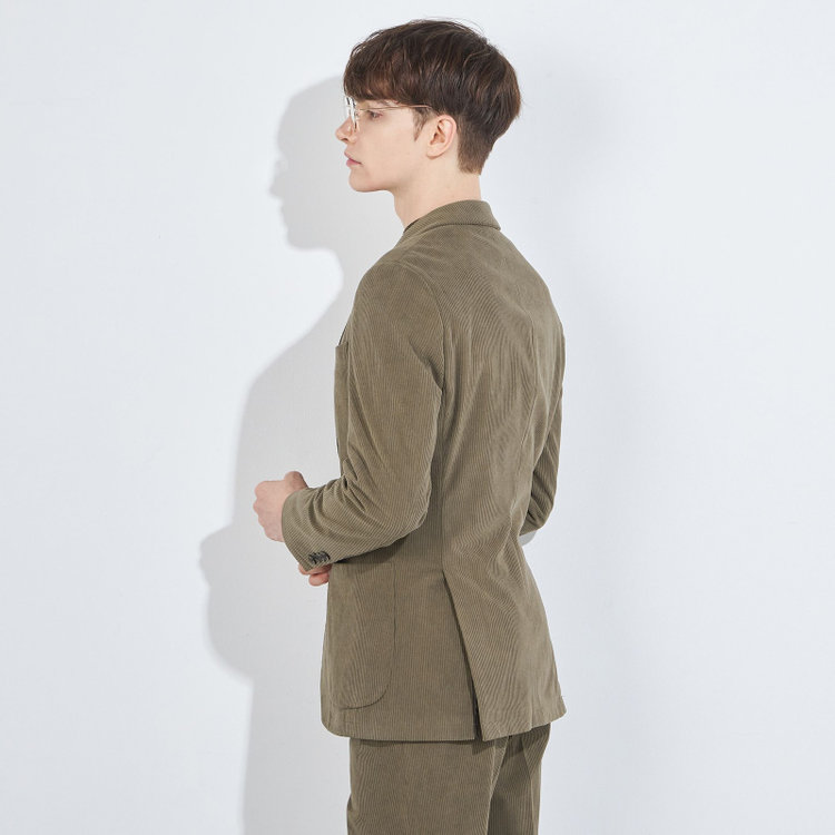 シルバーライン 【5DAYS CLOSET】【RBC】【秋冬】2釦ジャケット/ブラウン×コーデュロイ/パッチポケット/4S SUSTAINABILITY&ECOLOGY FABRIC 茶中間