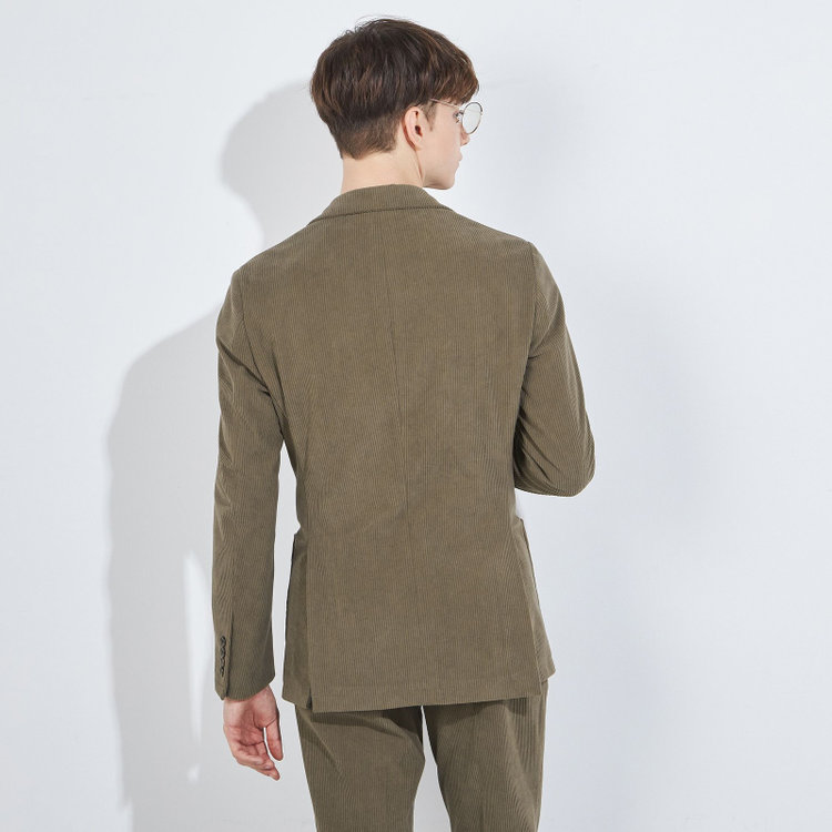 シルバーライン 【5DAYS CLOSET】【RBC】【秋冬】2釦ジャケット/ブラウン×コーデュロイ/パッチポケット/4S SUSTAINABILITY&ECOLOGY FABRIC 茶中間