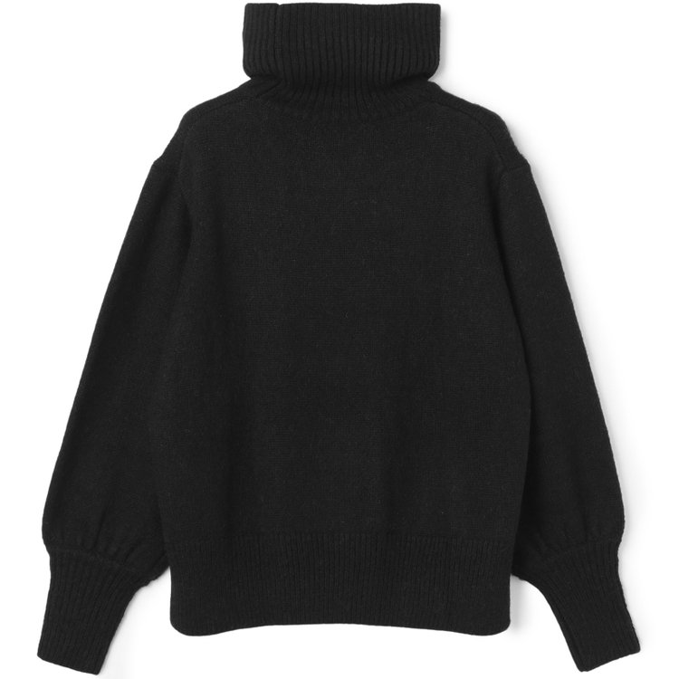 シルバーライン 天竺モヘア風タートルニット/ブラック 黒