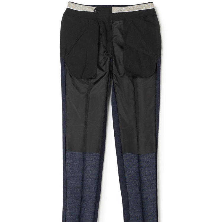 シルバーライン 【発送在庫あり】【CLASSICO TAPERED】【年間】2釦シングルスリーピーススーツ 1タック/ネイビー/※裾上げ必要 青中間