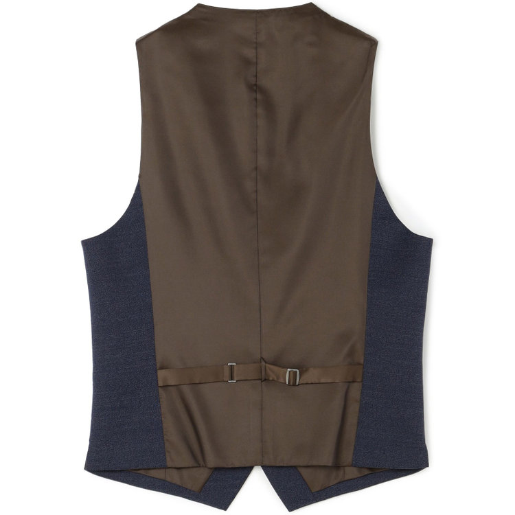 シルバーライン 【発送在庫あり】【CLASSICO TAPERED】【年間】2釦シングルスリーピーススーツ 1タック/ネイビー/※裾上げ必要 青中間