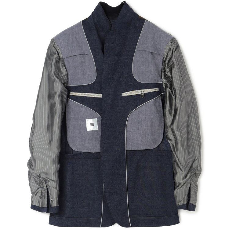 シルバーライン 【発送在庫あり】【CLASSICO TAPERED】【年間】2釦シングルスリーピーススーツ 1タック/ネイビー/※裾上げ必要 青中間
