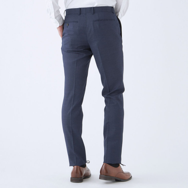 シルバーライン 【発送在庫あり】【CLASSICO TAPERED】【年間】2釦シングルスリーピーススーツ 1タック/ネイビー/※裾上げ必要 青中間