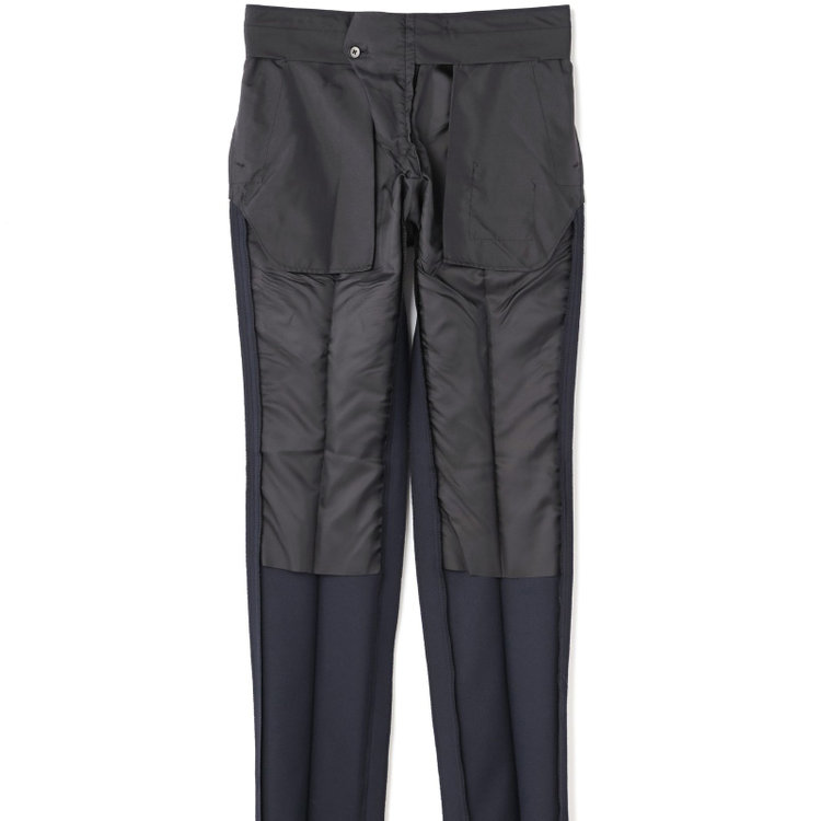 ブラックライン 【SLIM TAPERED_2】【秋冬】2釦シングルスーツ 0タック/ネイビー×ソリッド/ウォッシャブルパンツ/※裾上げ必要 紺濃色