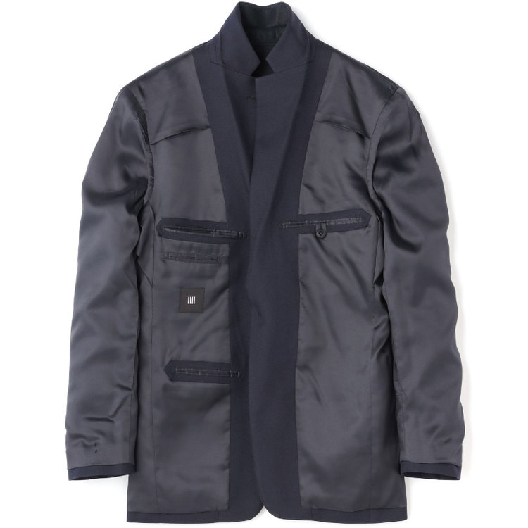 ブラックライン 【SLIM TAPERED_2】【秋冬】2釦シングルスーツ 0タック/ネイビー×ソリッド/ウォッシャブルパンツ/※裾上げ必要 紺濃色