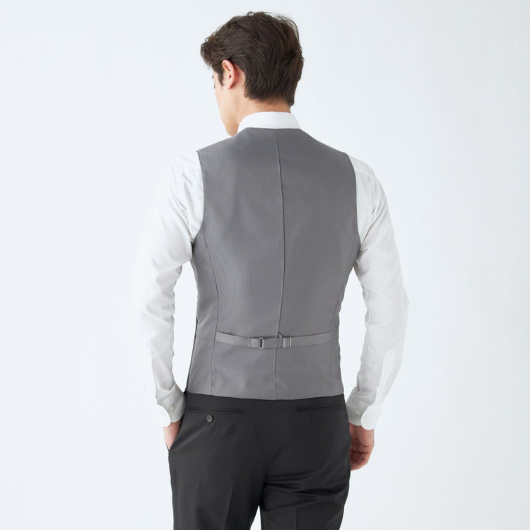 ブラックライン 【BL】【年間】リバーシブルジレ(ベスト)/ブラック×ソリッド＆グレー×ソリッド 黒