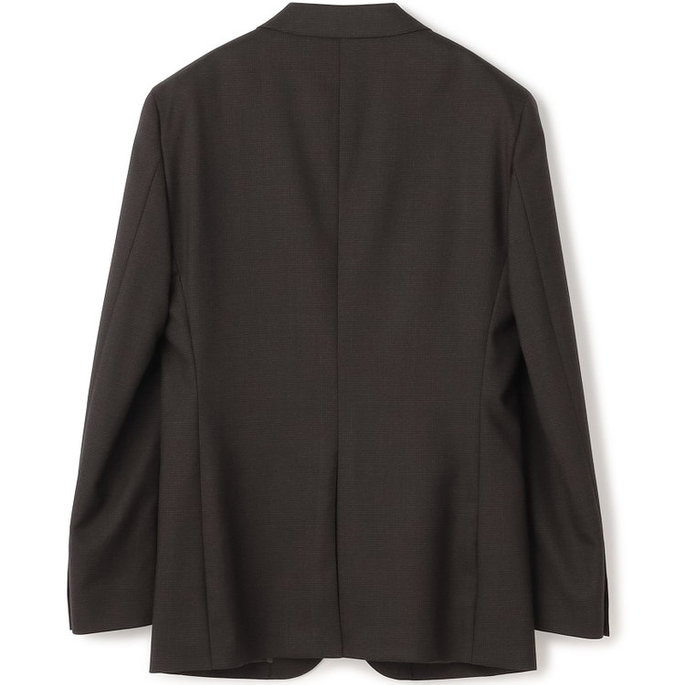 ブラックライン 【SLIM TAPERED_2】【秋冬】2釦シングルスーツ 0タック/ブラウン＆ブラック×ハウンドトゥース/ウエストシャーリング/4S SUSTAINABILITY&ECOLOGY FABRIC/※パンツ裾上げ済仕様 茶濃色