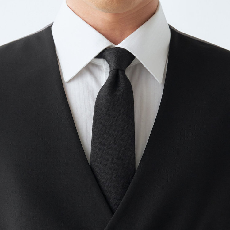 ブラックライン 【BL】【年間】リバーシブルジレ(ベスト)/ブラック×ソリッド＆グレー×ソリッド 黒