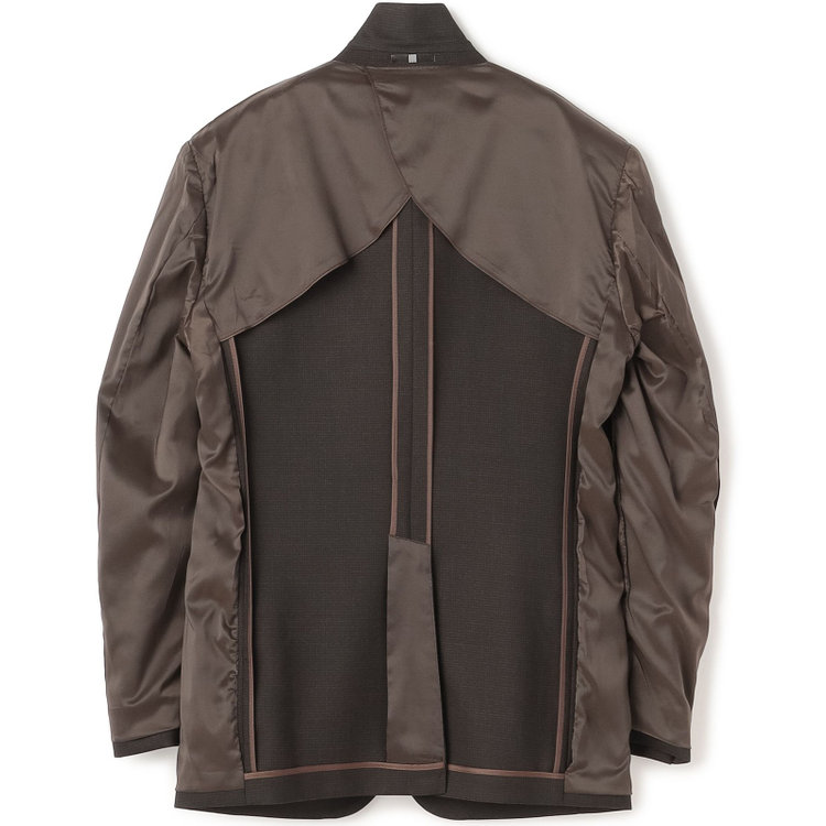 ブラックライン 【SLIM TAPERED_2】【秋冬】2釦シングルスーツ 0タック/ブラウン＆ブラック×ハウンドトゥース/ウエストシャーリング/4S SUSTAINABILITY&ECOLOGY FABRIC/※パンツ裾上げ済仕様 茶濃色