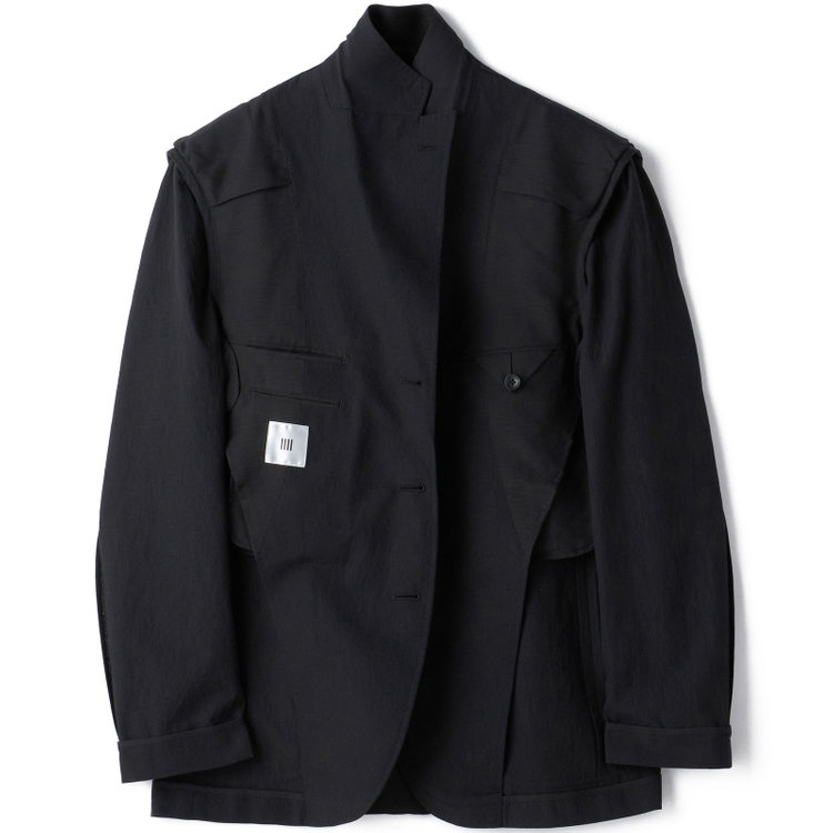 シルバーライン 【RBC】【春夏】3釦段返りシングルジャケット/ブラック/パッチポケット/4S AIR 黒