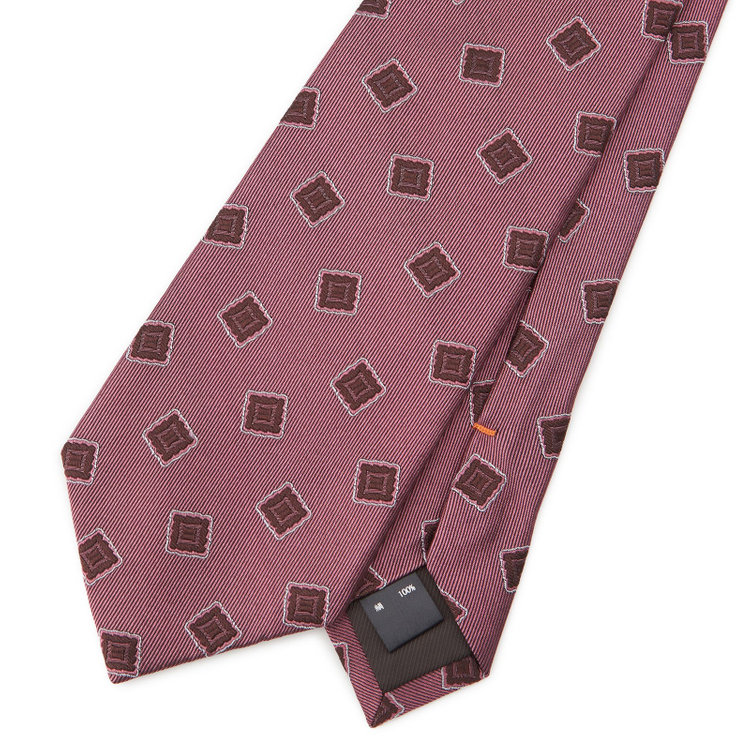 シルバーライン 【SILVER LINE】シルク小紋ネクタイ 8.5cm幅/ピンク/SARUTAHIKO COFFEE その他