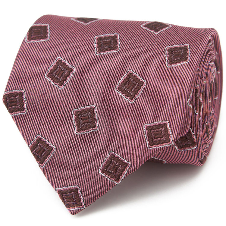 シルバーライン 【SILVER LINE】シルク小紋ネクタイ 8.5cm幅/ピンク/SARUTAHIKO COFFEE その他