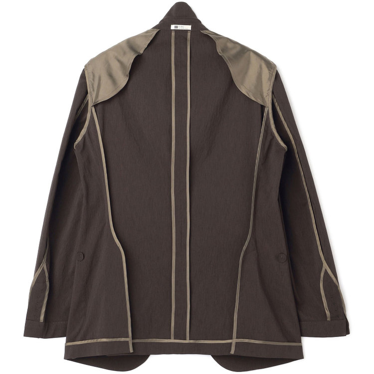 シルバーライン 【5DAYS CLOSET】【RBC】【春夏】2釦シングルジャケット/ブラウン×楊柳/パッチポケット/4S SUSTAINABILITY&ECOLOGY FABRIC 茶中間