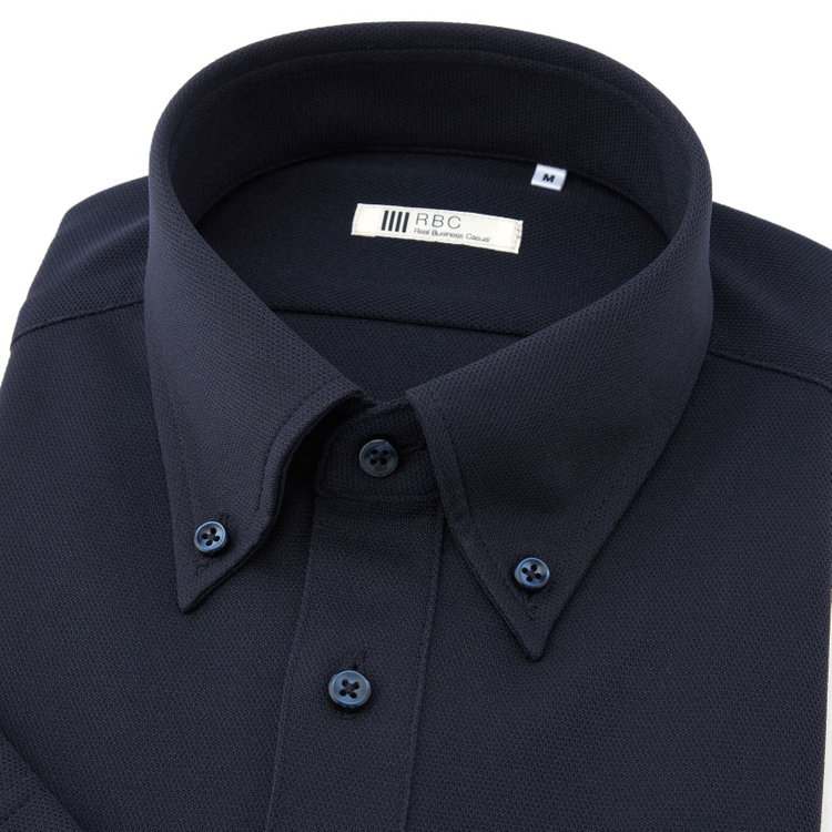 シルバーライン 【発送在庫あり】【WEB限定】【RBC/半袖】ボタンダウンビズポロシャツ プルオーバータイプ/ネイビー/4S 青濃色