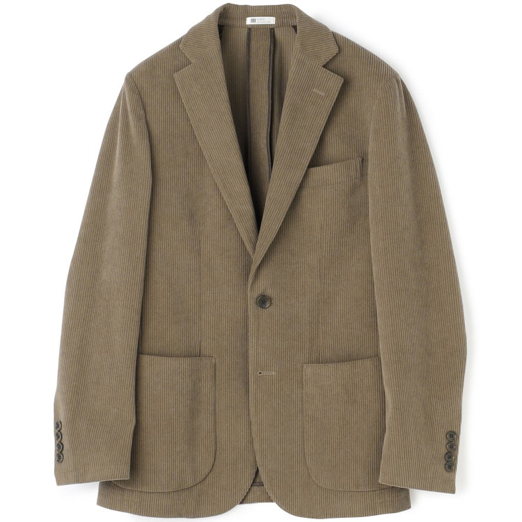シルバーライン 【5DAYS CLOSET】【RBC】【秋冬】2釦ジャケット/ブラウン×コーデュロイ/パッチポケット/4S SUSTAINABILITY&ECOLOGY FABRIC 茶中間