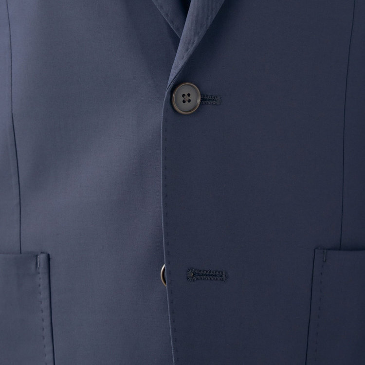 シルバーライン 【CLASSICO TAPERED】【春夏】テンセルブレンド2釦シングルジャケット/ネイビー/パッチポケット/ICE EFFECT 紺濃色