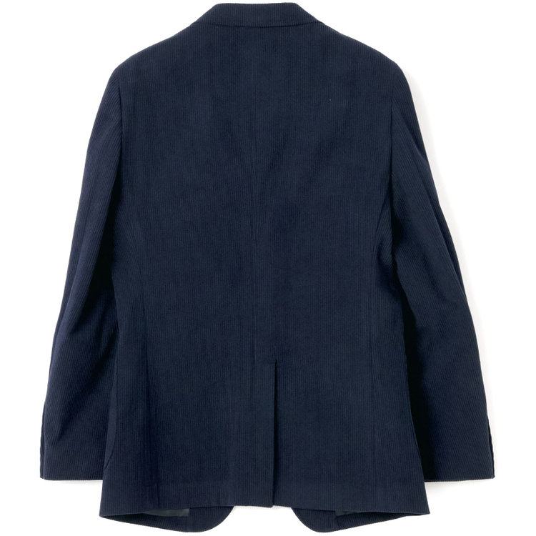 シルバーライン 【CLASSICO TAPERED】【秋冬】2釦ジャケット/ネイビー×コーデュロイ/パッチポケット/4S SUSTAINABILITY&ECOLOGY FABRIC 紺濃色