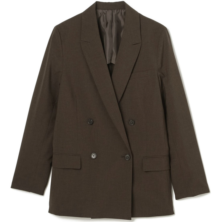 シルバーライン 【発送在庫あり】【SL】【年間】4釦1掛けダブルジャケット/ブラウン/ウォッシャブル 茶中間