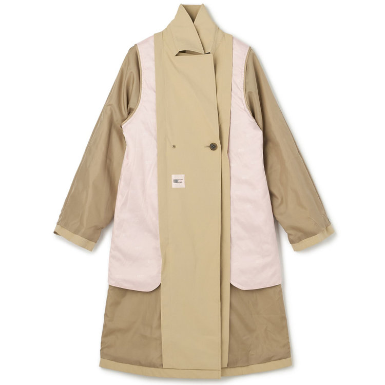 スーツセレクト 【SUIT SELECT×Samantha Thavasa】バックプリーツ トレンチコート/ベージュ 茶淡色