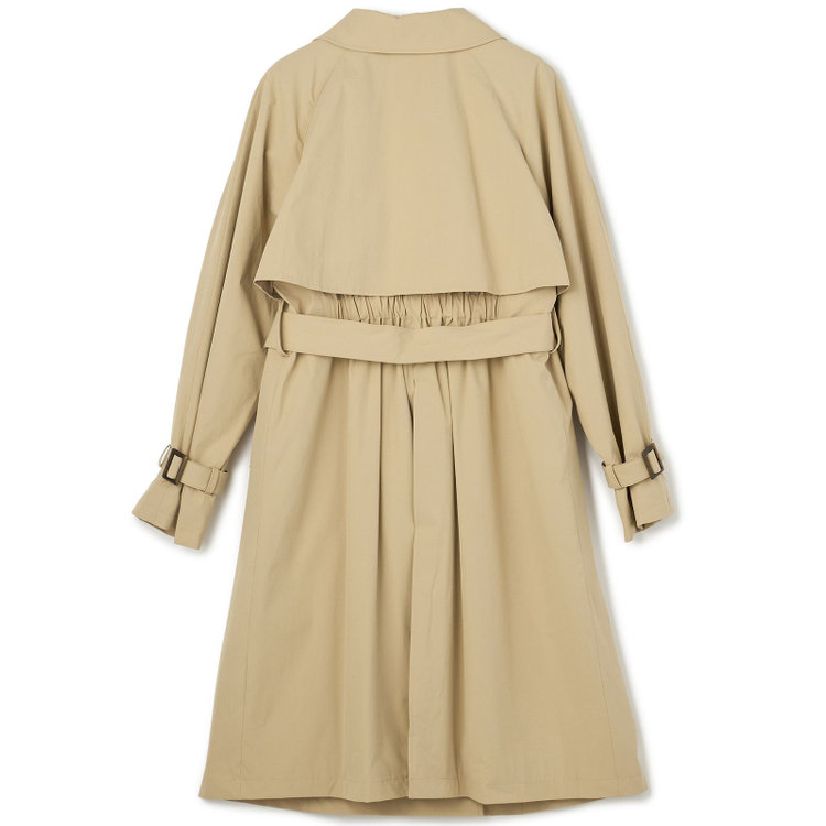 スーツセレクト 【SUIT SELECT×Samantha Thavasa】バックプリーツ トレンチコート/ベージュ 茶淡色