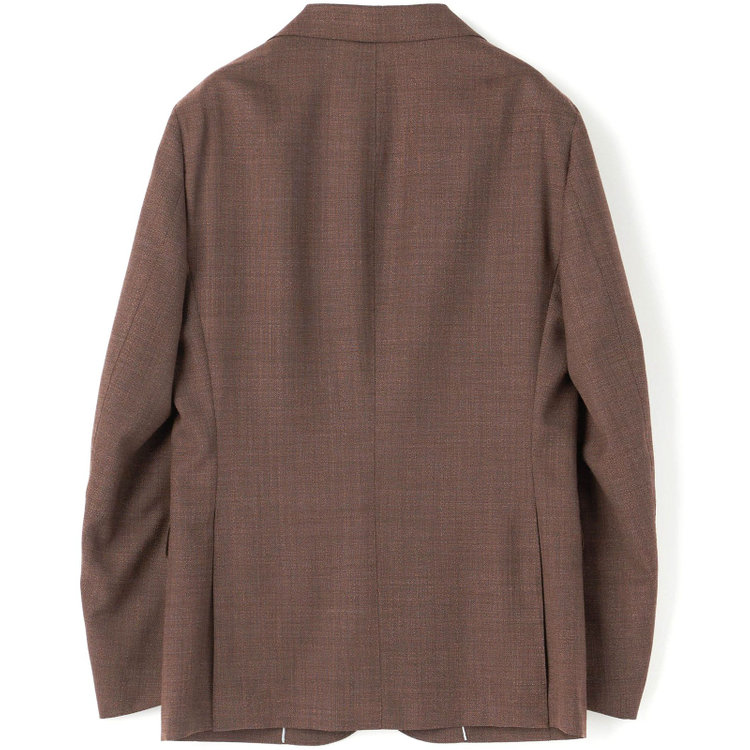 シルバーライン 【CLASSICO TAPERED】【春夏】3釦段返りシングルスーツ 2タック/ブラウン/NEW ZEALAND WOOL MIX/裾直し必要 赤濃色