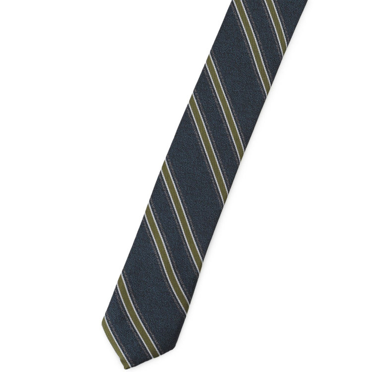 シルバーライン 【発送在庫あり】【SILVER LINE】シルクストライプネクタイ 8.0cm幅/ネイビー×グリーン その他
