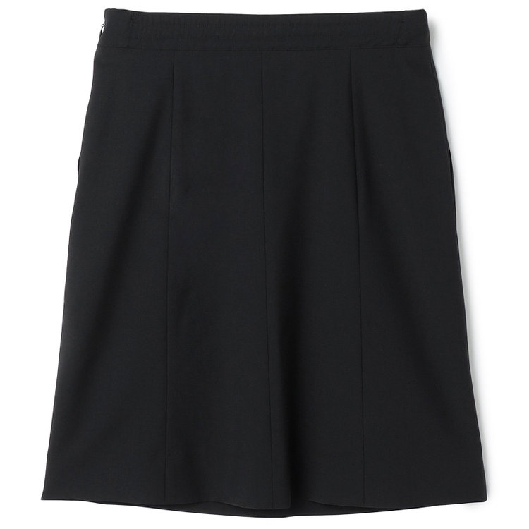 ブラックライン 【SUIT SELECT×Samantha Thavasa】【年間】バックフレアセミタイトスカート/究極のブラック/4S/マシンウォシャブル 黒