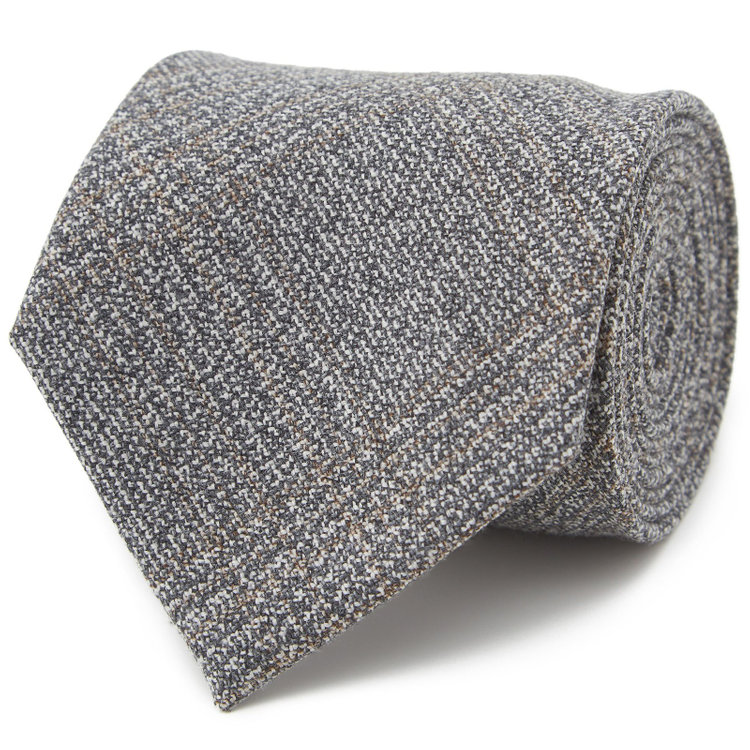 シルバーライン 【SL】ウールチェックネクタイ 8.5cm幅/グレー/SARUTAHIKO COFFEE その他