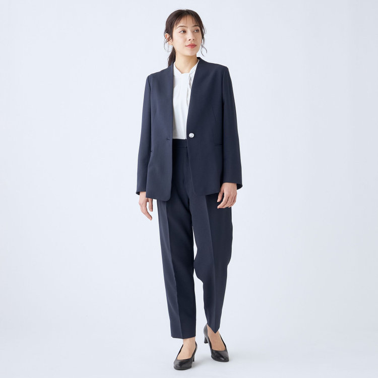 シルバーライン 【SILVER LINE/7分袖】タイ付き2WAYプルオーバー/ホワイト/「ウォッシャブル可能」「2WAYストレッチ」「防シワ」「UV加工」「接触冷感」「透け軽減」 白