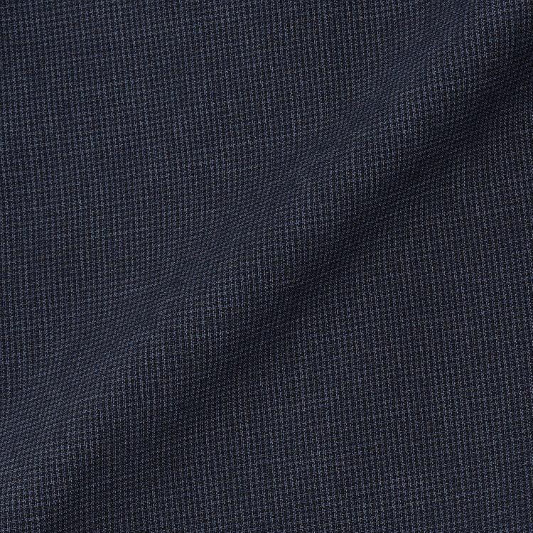 ブラックライン 【SLIM TAPERED】【春夏】0タックテーパードパンツ/カーキ×ハウンドトゥース/ウエストムーブ/4S SUSTAINABILITY&ECOLOGY FABRIC「ウォッシャブル」「ストレッチ」/※裾上げ済み仕様 紺濃色