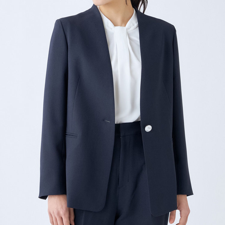 シルバーライン 【SILVER LINE/7分袖】タイ付き2WAYプルオーバー/ホワイト/「ウォッシャブル可能」「2WAYストレッチ」「防シワ」「UV加工」「接触冷感」「透け軽減」 白