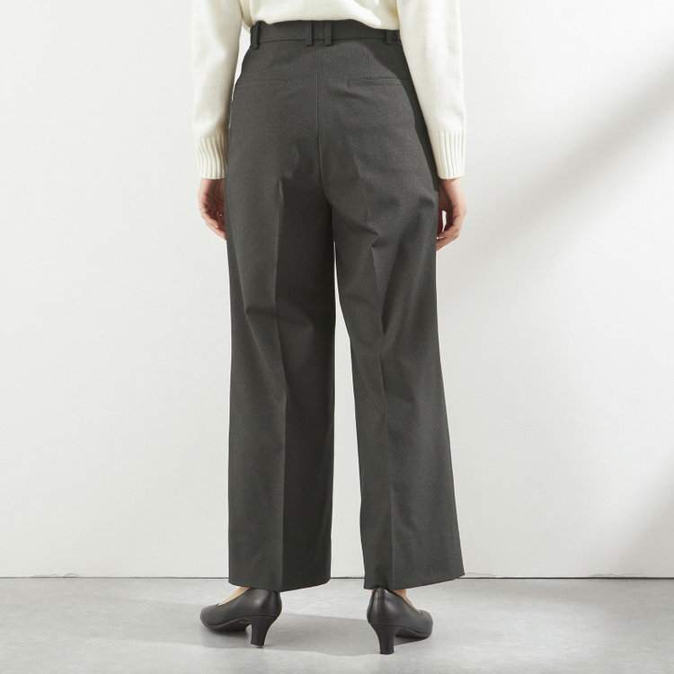 シルバーライン 【RELAX WIDE】【秋冬】 1釦シングルジャケットワイドパンツスーツ/グレー/4S SUSTAINABILITY&ECOLOGY FABRIC/※パンツ裾上げ済仕様 グレー中間