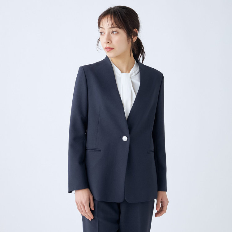 シルバーライン 【SILVER LINE/7分袖】タイ付き2WAYプルオーバー/ホワイト/「ウォッシャブル可能」「2WAYストレッチ」「防シワ」「UV加工」「接触冷感」「透け軽減」 白