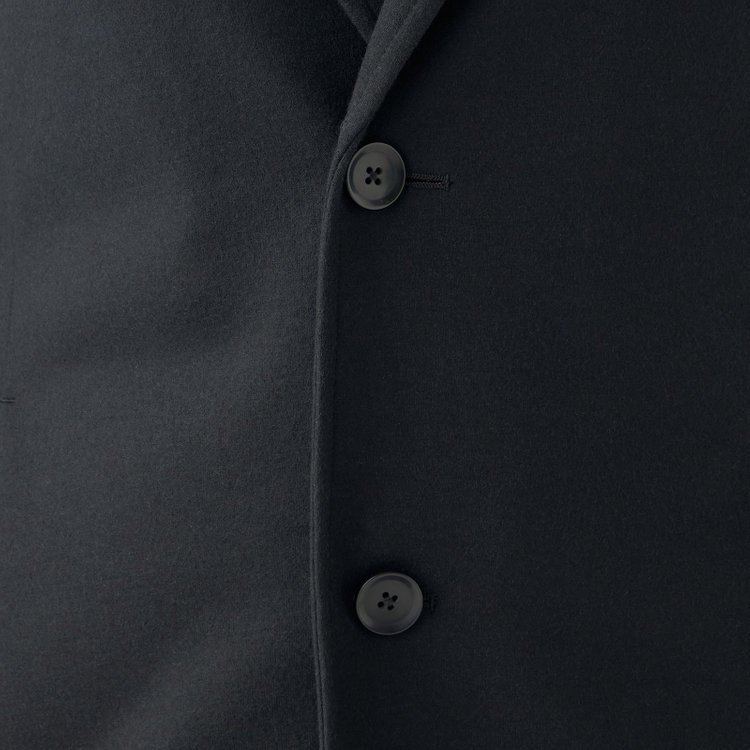 ブラックライン 【発送在庫あり】【SKINNY】ウールブレンドニットチェスターコート/ブラック/4S 黒