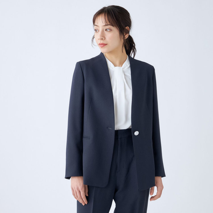 シルバーライン 【SILVER LINE/7分袖】タイ付き2WAYプルオーバー/ホワイト/「ウォッシャブル可能」「2WAYストレッチ」「防シワ」「UV加工」「接触冷感」「透け軽減」 白