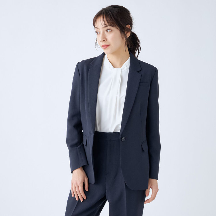 シルバーライン 【SILVER LINE/7分袖】タイ付き2WAYプルオーバー/ホワイト/「ウォッシャブル可能」「2WAYストレッチ」「防シワ」「UV加工」「接触冷感」「透け軽減」 白