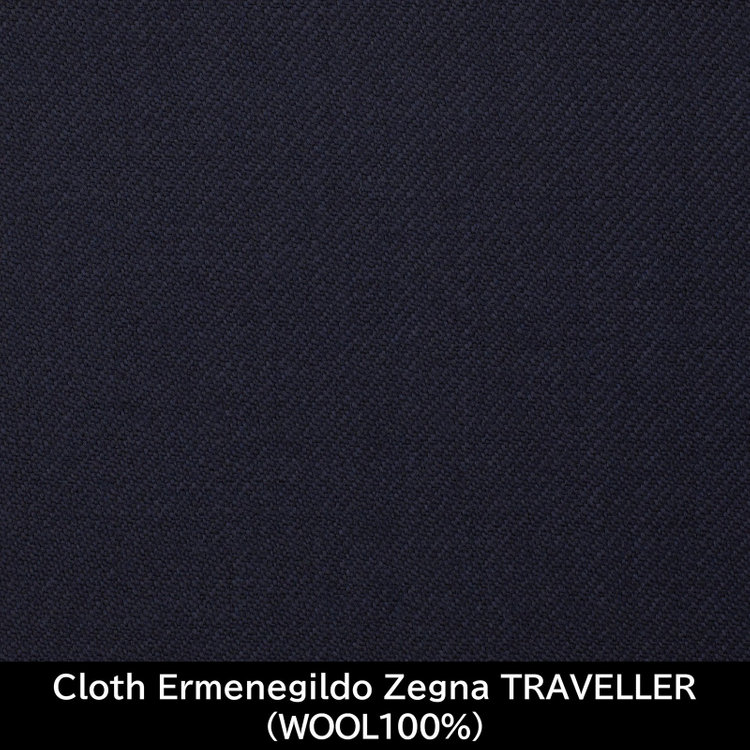 スーツセレクト 【国内縫製】【MEN'S】【パターンオーダー】【SKINNY】【秋冬】スーツ/ネイビー/Cloth Ermenegildo Zegna TRAVELLER (WOOL100%) ネイビー系(紺)