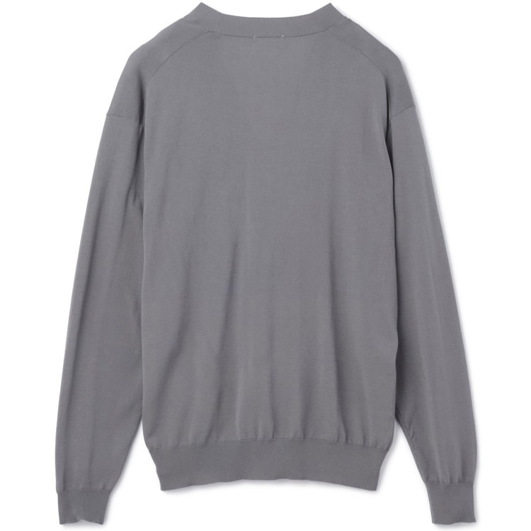 スーツセレクト  【RBC】【春夏】コットンブレンドニットカーディガン/グレー/マシンウォッシャブル グレー中間