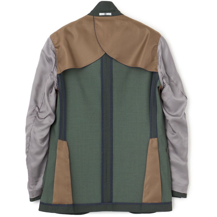 シルバーライン 【CLASSICO TAPERED】【春夏】3釦段返りシングルスーツ 2タック/カーキ/パッチポケット/ウエストムーブ/MARZOTTO/※パンツ裾直し必要 茶中間