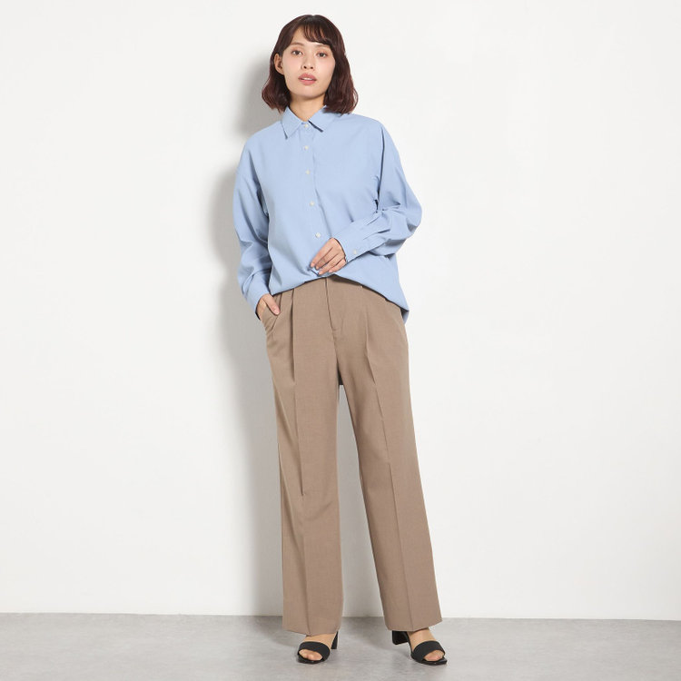 ブラックライン 【SILVER LINE】レギュラーカラーオバーサイズシャツ/ブルー 青中間