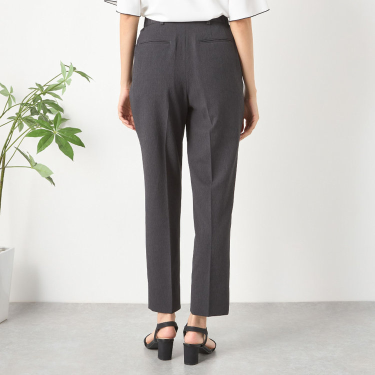 シルバーライン 【RELAX TAPERED】【春夏】1釦テーパードパンツスーツ/グレー/ウエストシャーリング/ウォッシャブル/4S SUSTAINABILITY&ECOLOGY FABRIC/※パンツ裾上げ済仕様 グレー濃色