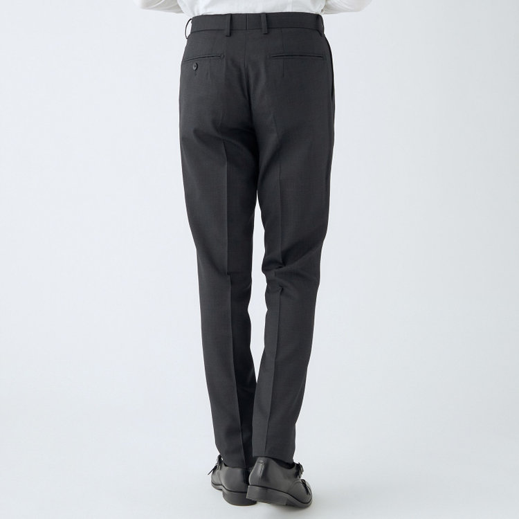 シルバーライン 【CLASSICO TAPERED】【年間】2釦シングルスリーピーススーツ 1タック/グレー×ピンドット/※裾上げ必要 グレー中間