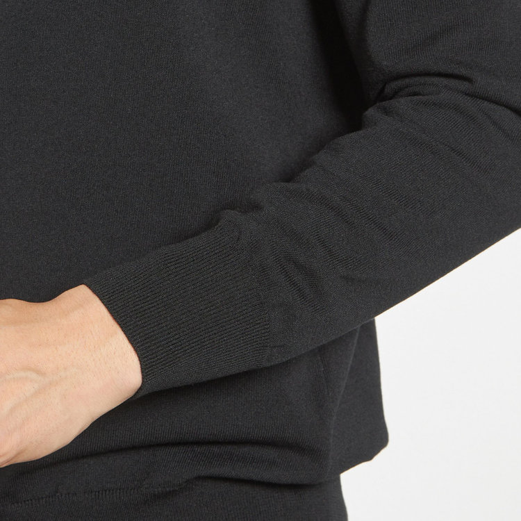 スーツセレクト 【RBC】コットンブレンドクルーネックニット/ブラック/マシンウォッシャブル/「UVカット」「接触冷感」 黒